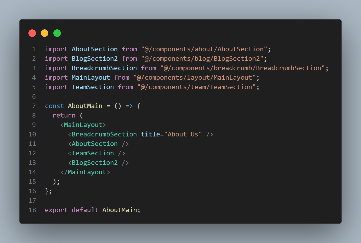 Seoz template app directory structure screenshot 2